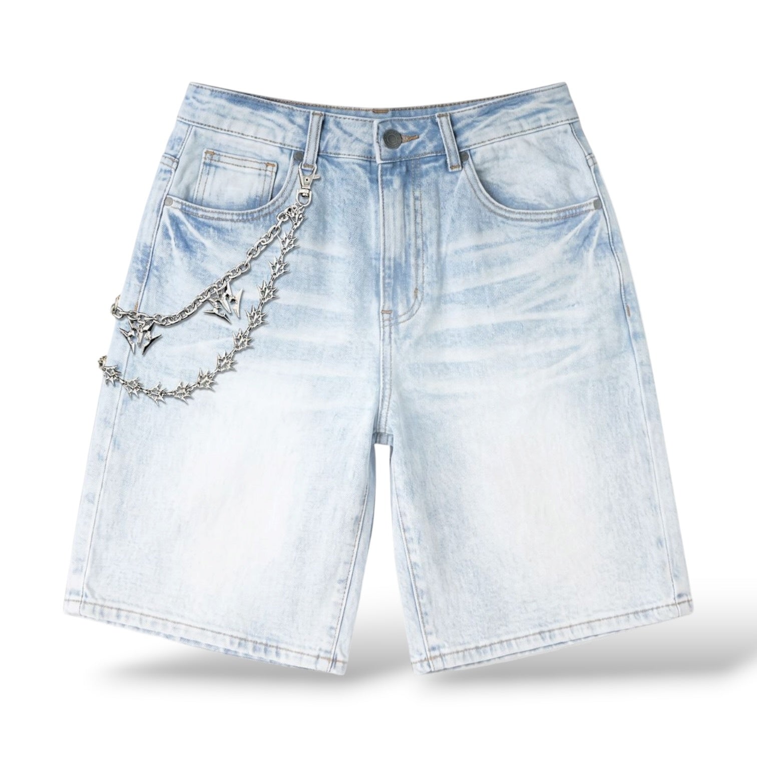 Melee 'Igloo' Denim Shorts-  Ice Wash