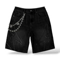 Melee 'Shogun' Embossed Jorts- Black