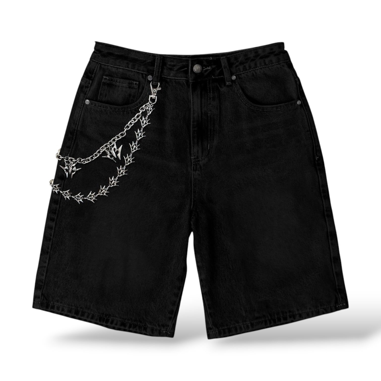 Melee  'Noctis' Denim Shorts- Jet Black