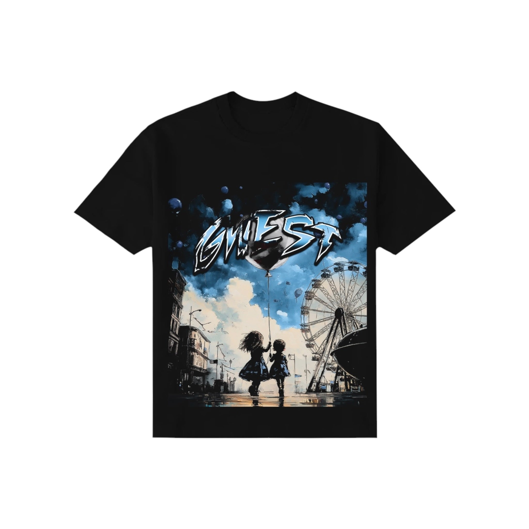 G West 'Carnival'  Rhinestone T-Shirt- Black