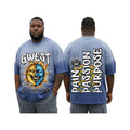 G West 'Pain & Peace' T-Shirt- Blue Wash