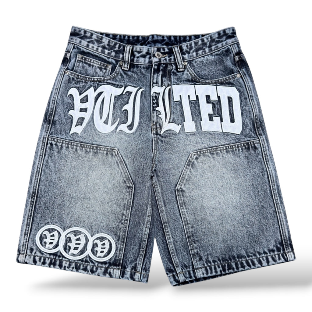 Vtilted 'Formula' Jorts- Blue