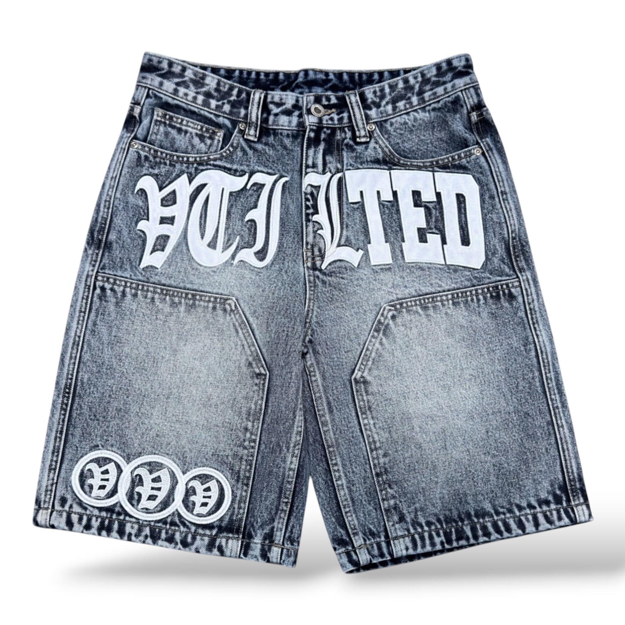 Vtilted 'Formula' Jorts- Blue