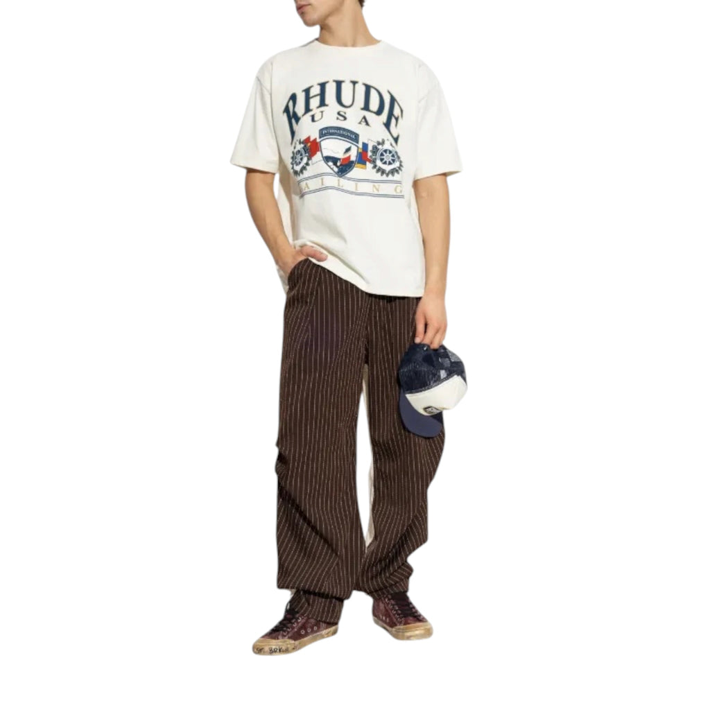 Rhude 'USA Sailing' T-Shirt- White