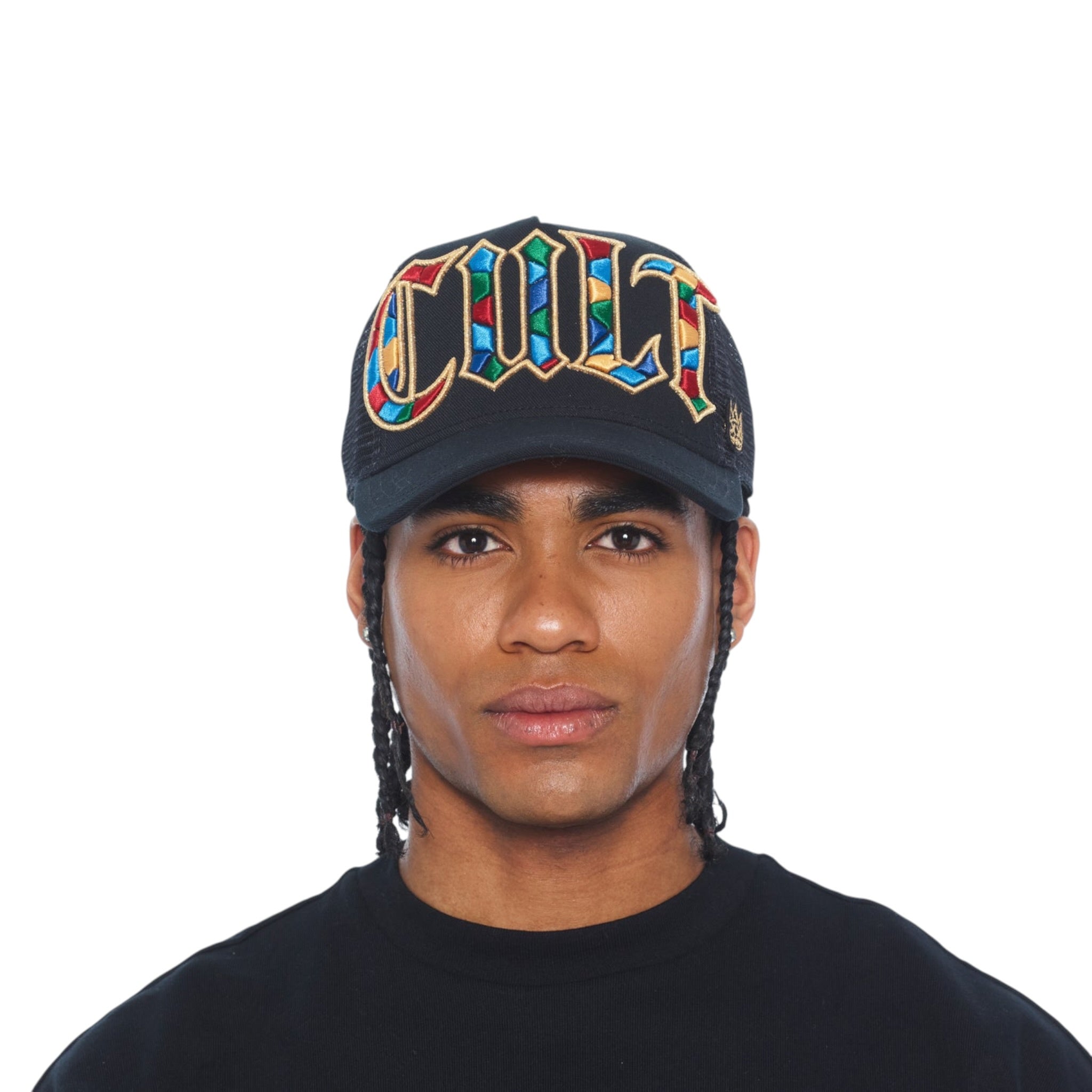 Cult 'Stained Glass' Mesh Back Trucker Hat- Black