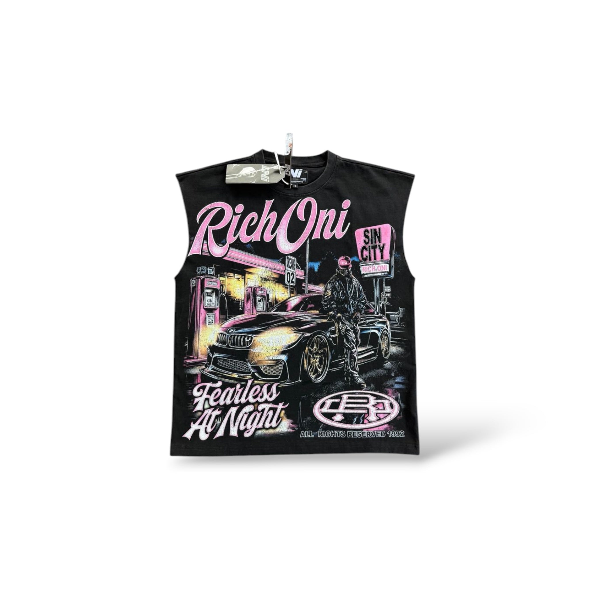 Oni 'Sin City' Graphic Sleeveless Shirt- Black