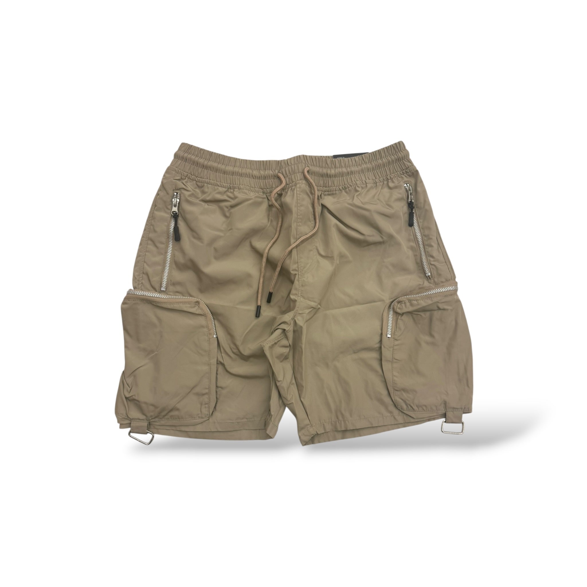 Motive 'Nylon' Cargo Shorts- Khaki