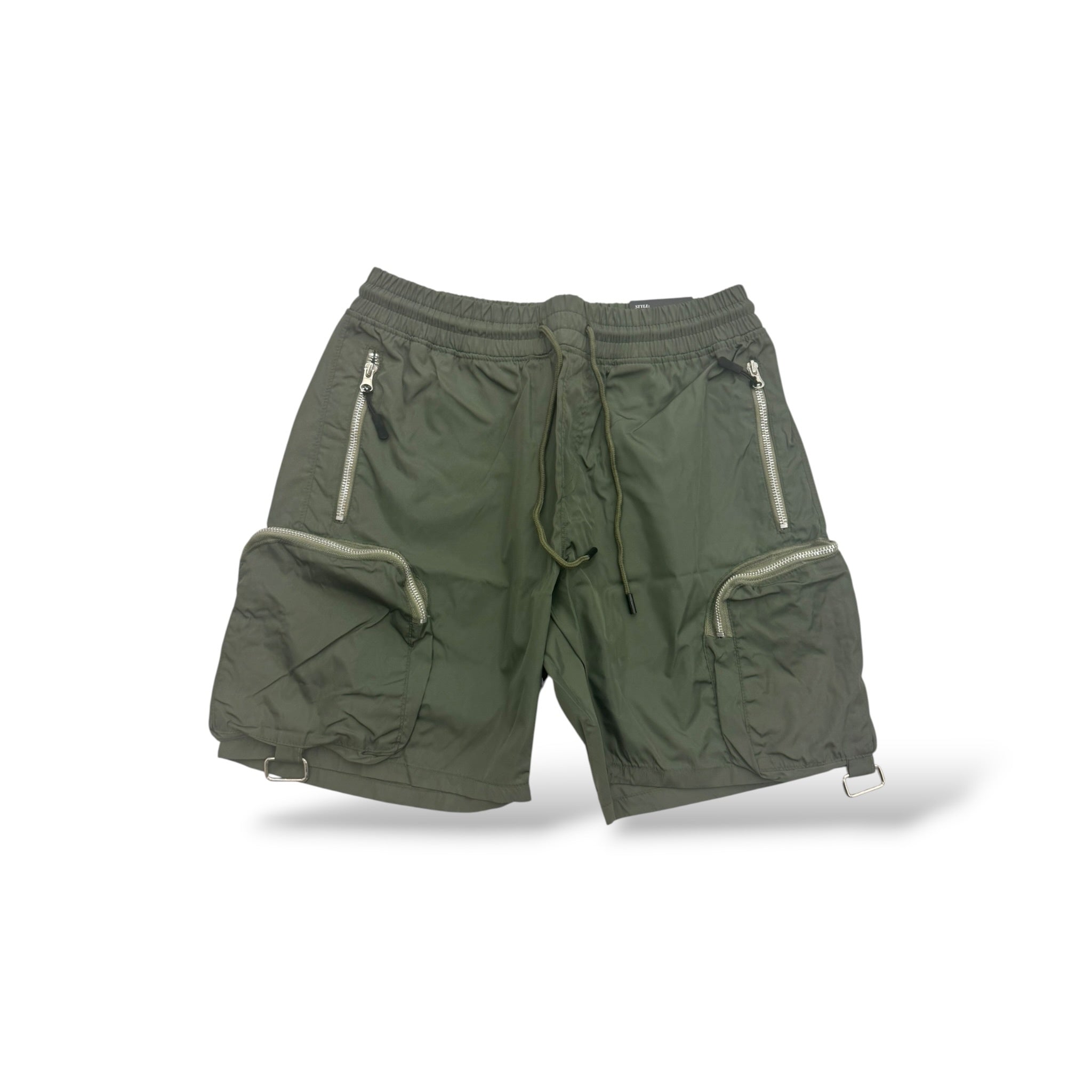 Motive 'Nylon' Cargo Shorts- Olive