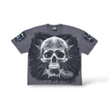 Stray 'Skull In Web' T-Shirt- Charcoal