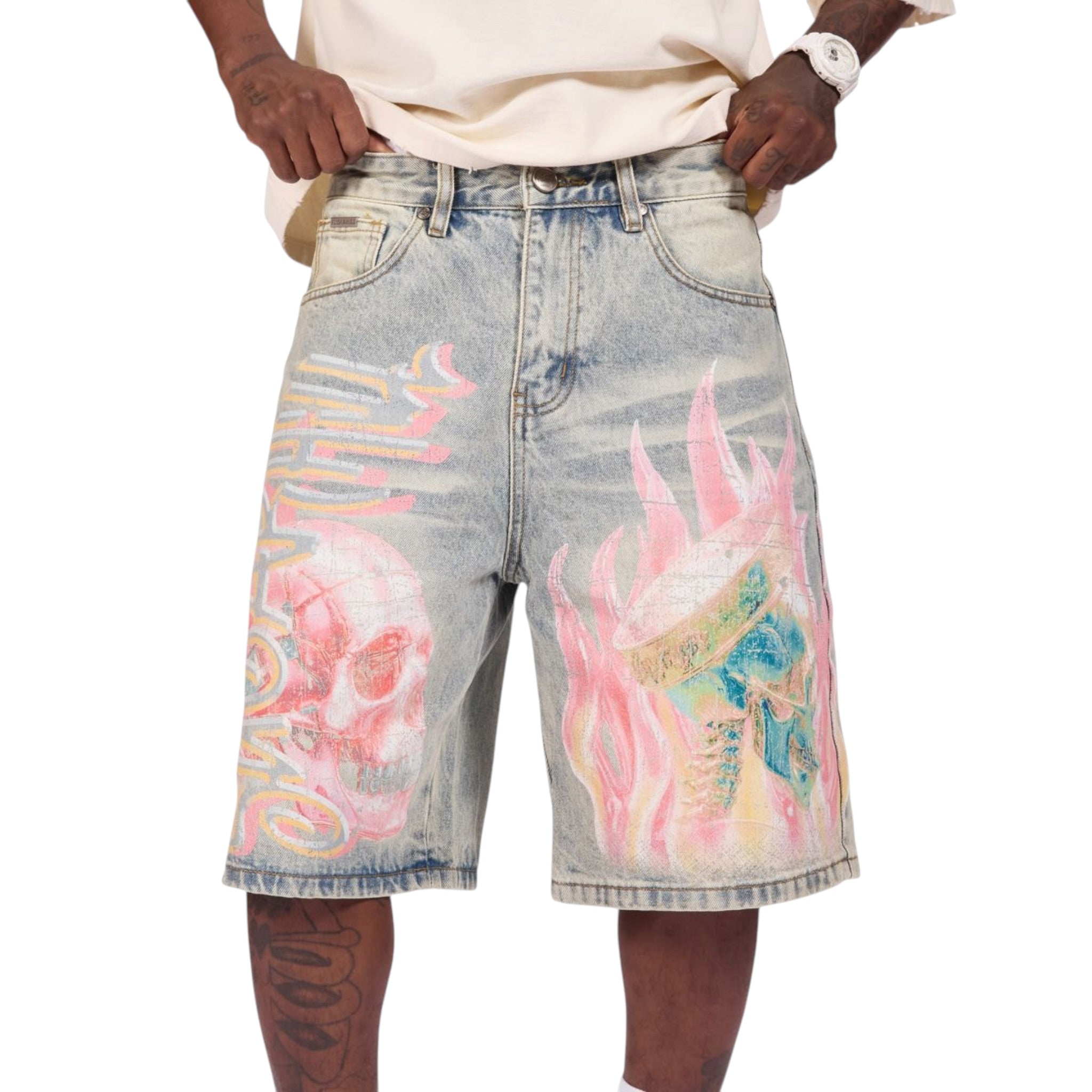 Sugarhill 'Heathen' Jorts- Warm Stone