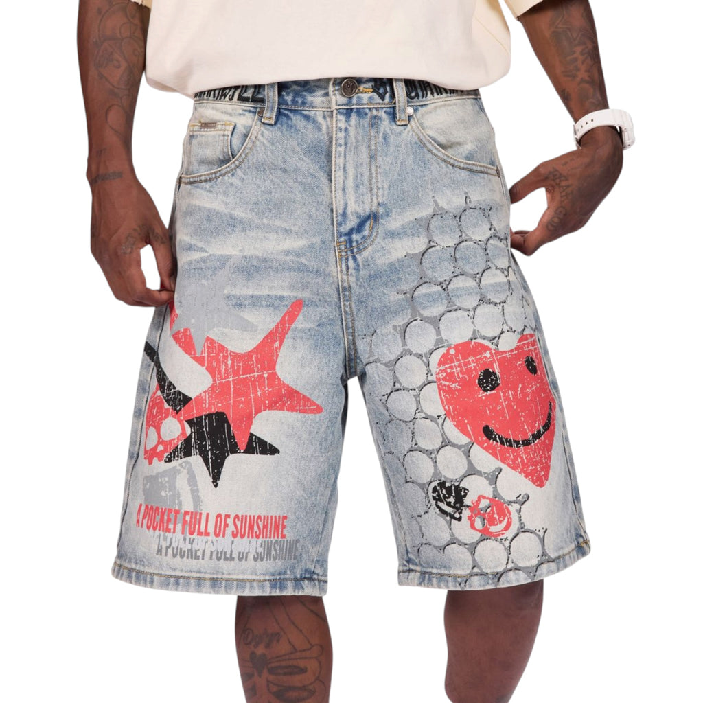 Sugarhill 'Sunshine' Jorts- Wheat Wash