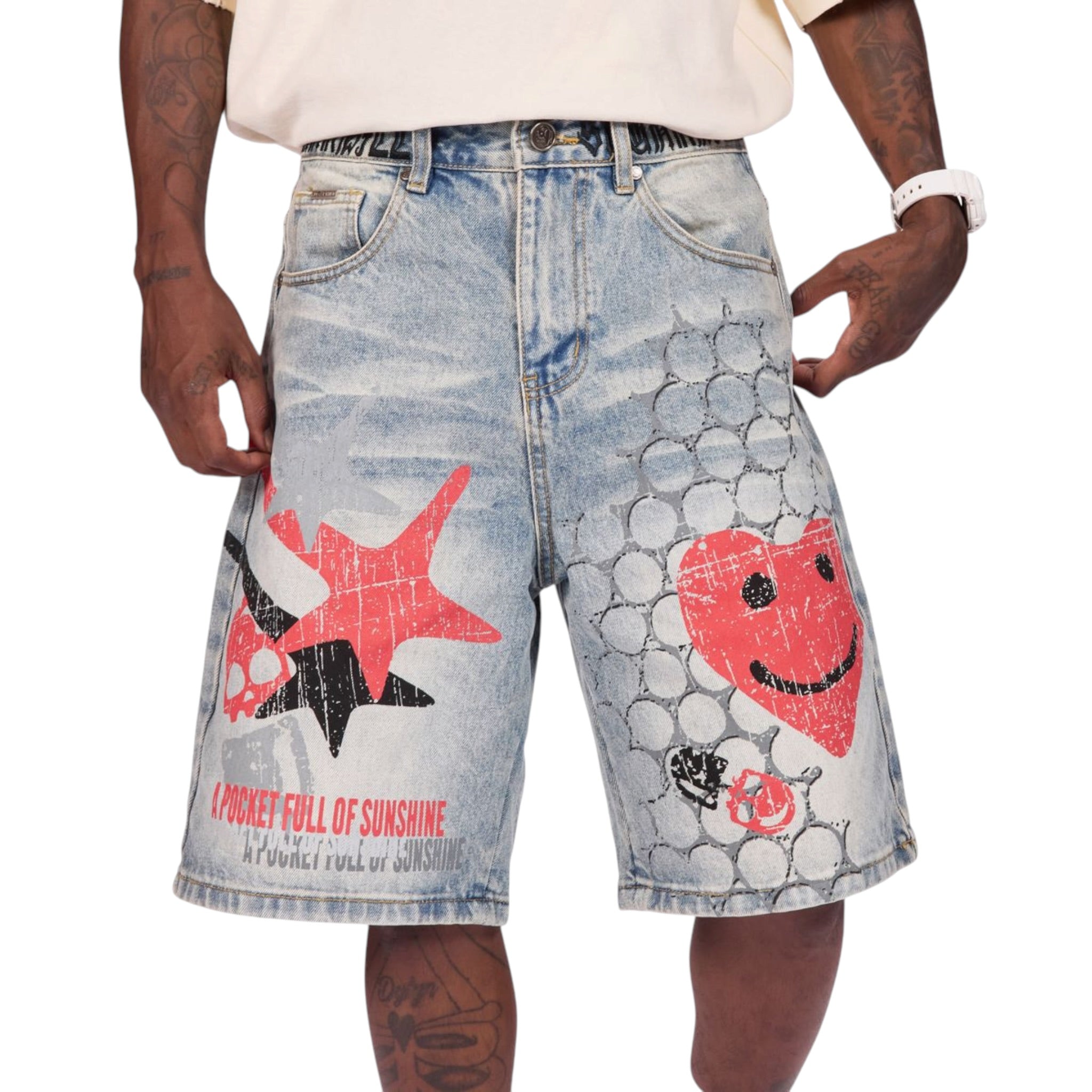 Sugarhill 'Sunshine' Jorts- Wheat Wash