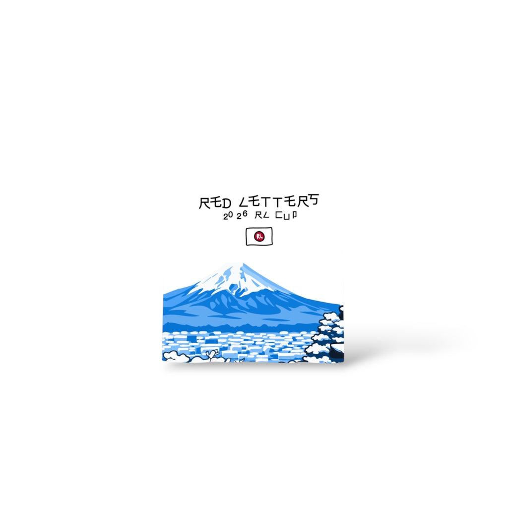 Red Letters 'Japan Fuji' T-Shirt- White