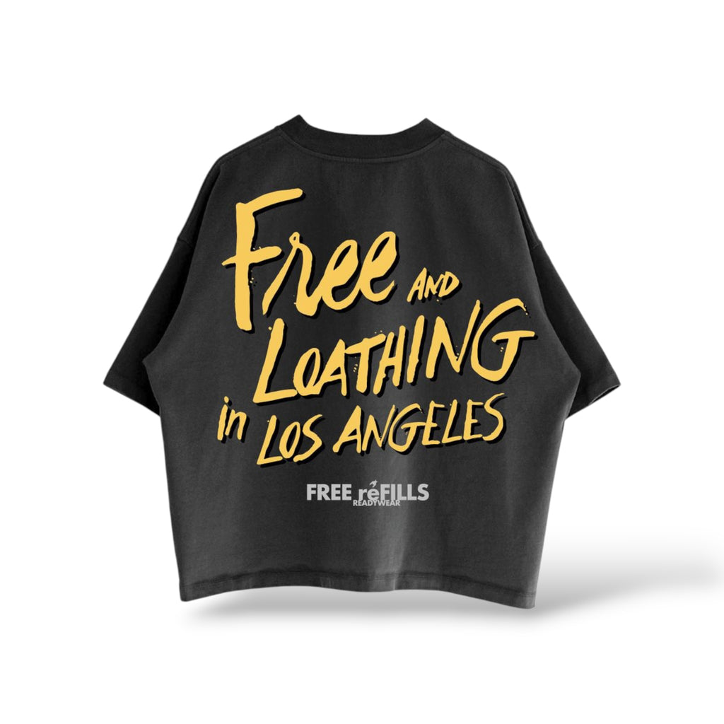 Free Refills 'Free & Loathing' T-Shirt- Black