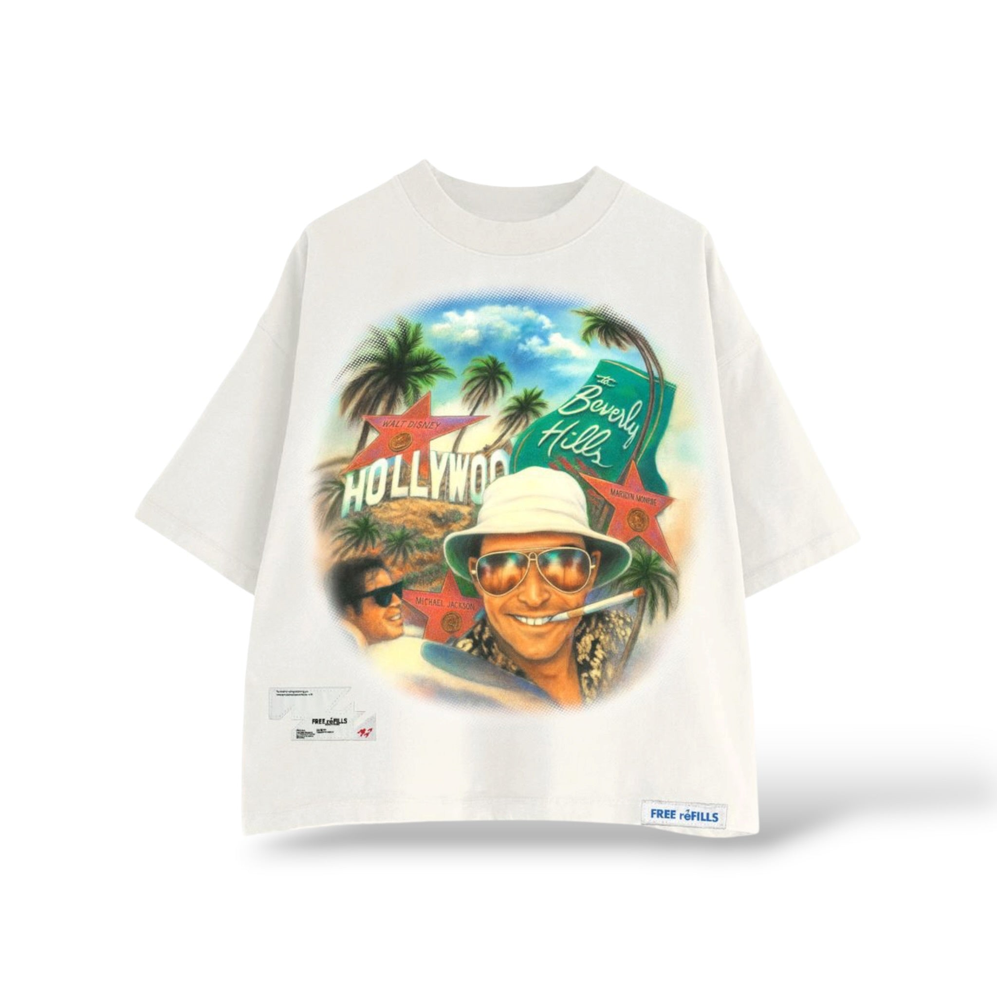 Free Refills 'Free & Loathing' T-Shirt- Off White