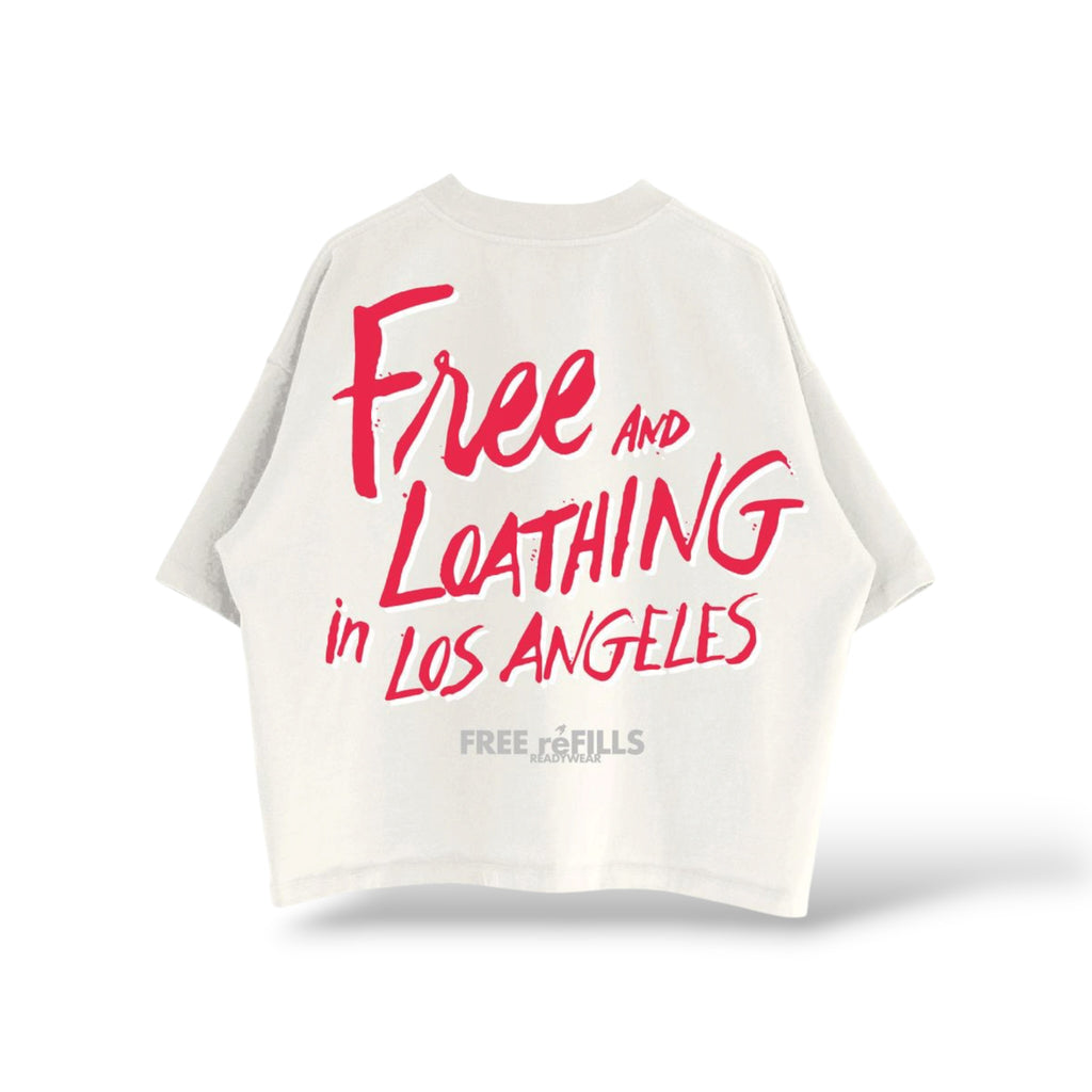 Free Refills 'Free & Loathing' T-Shirt- Off White