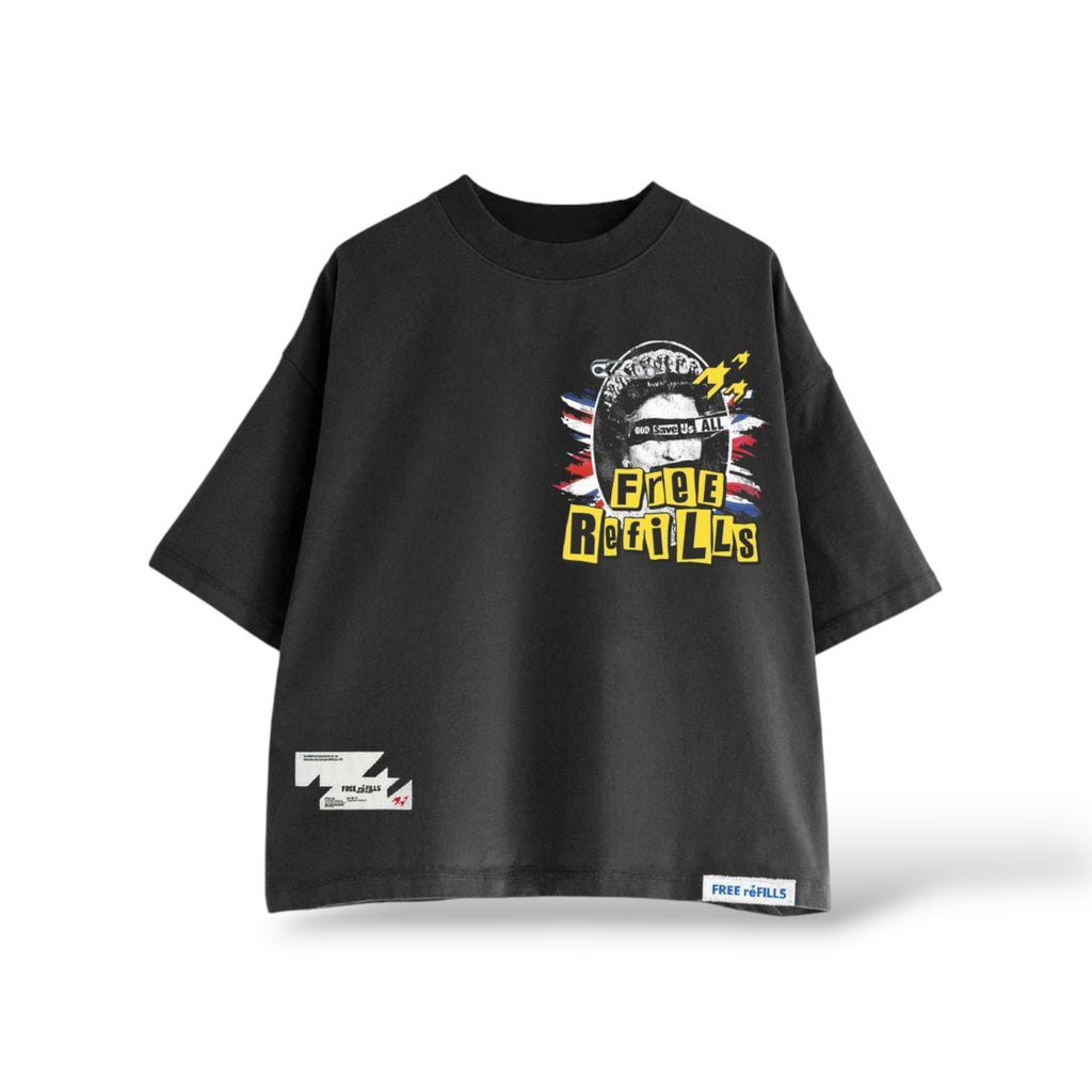 Free Refills 'Pistol' T-Shirt- Black