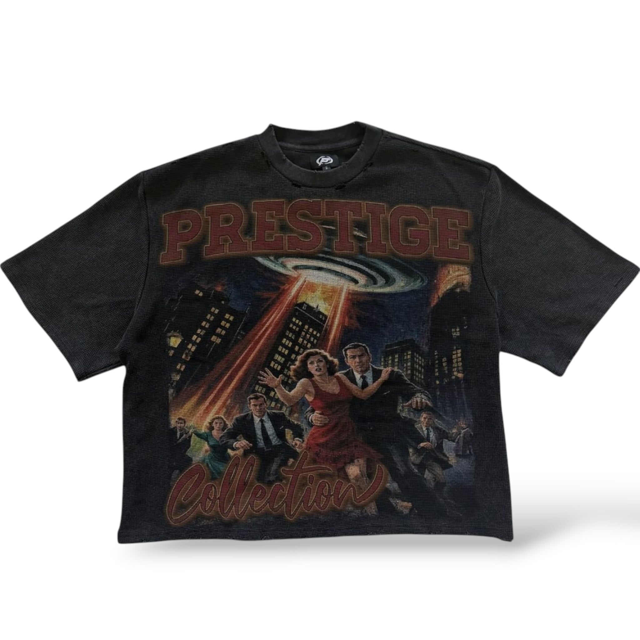 Prestige 'UFO Panic' T-Shirt-  Black