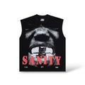 Sanity 'Unhinged' Sleeveless Shirt- Black