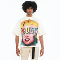 Cult 'Every Secret Has A Lie'  Oversized Short Sleeve Shirt- Winter White