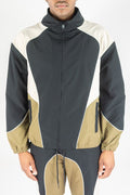 Rebel Minds 'Nylon ColorBlock' Jacket- Black/Olive