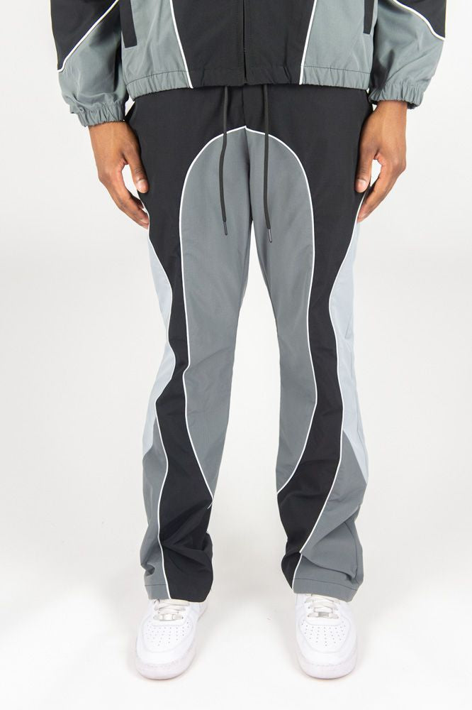 Rebel Minds 'Nylon ColorBlock' Pants- Black/Grey