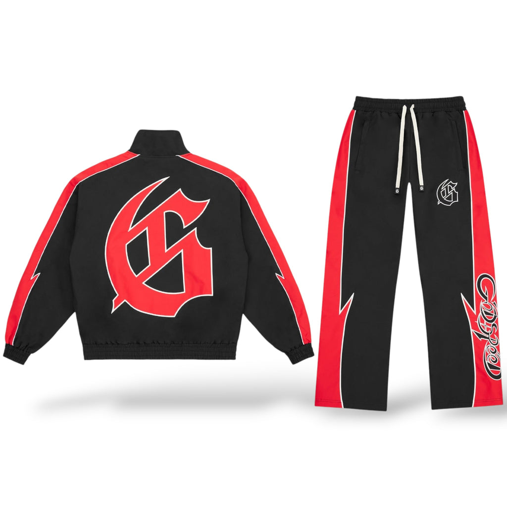 GodSpeed 'GT'  Track Jacket-Black/Red