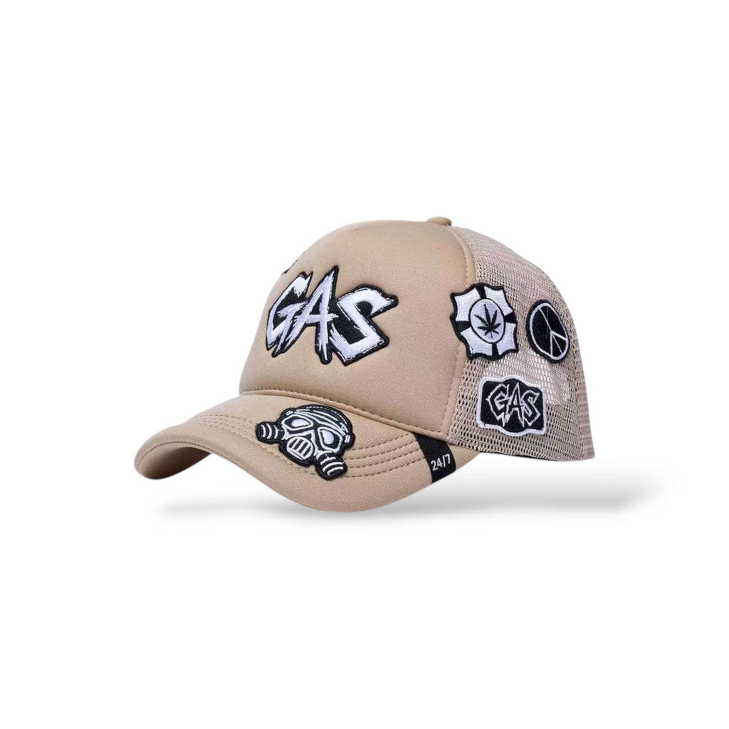 Gas Service 'Patches' Hat- Beige