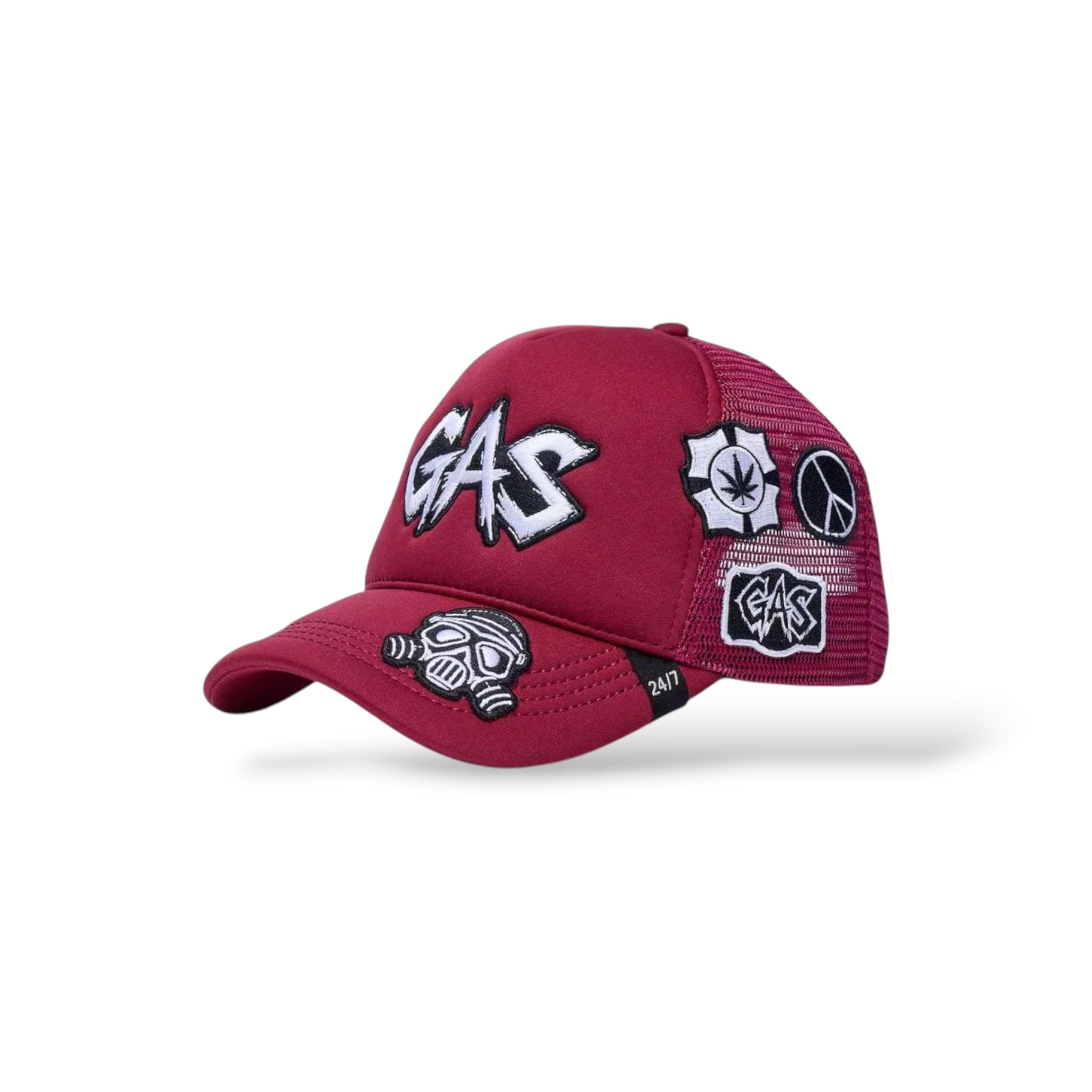 Gas Service 'Patches' Hat- Burgendy