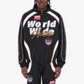 Copper Rivet 'Worldwide' Nylon Zip Up Shirt- Black