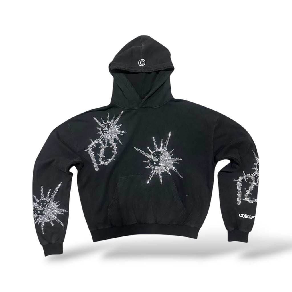 Concept 'Flail' Hoodie- Black Wash