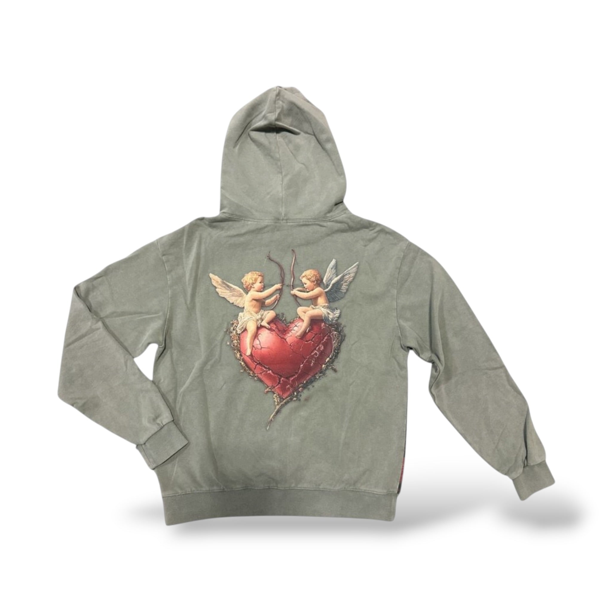 Concept 'Angel' Hoodie- Lt Olive Wash