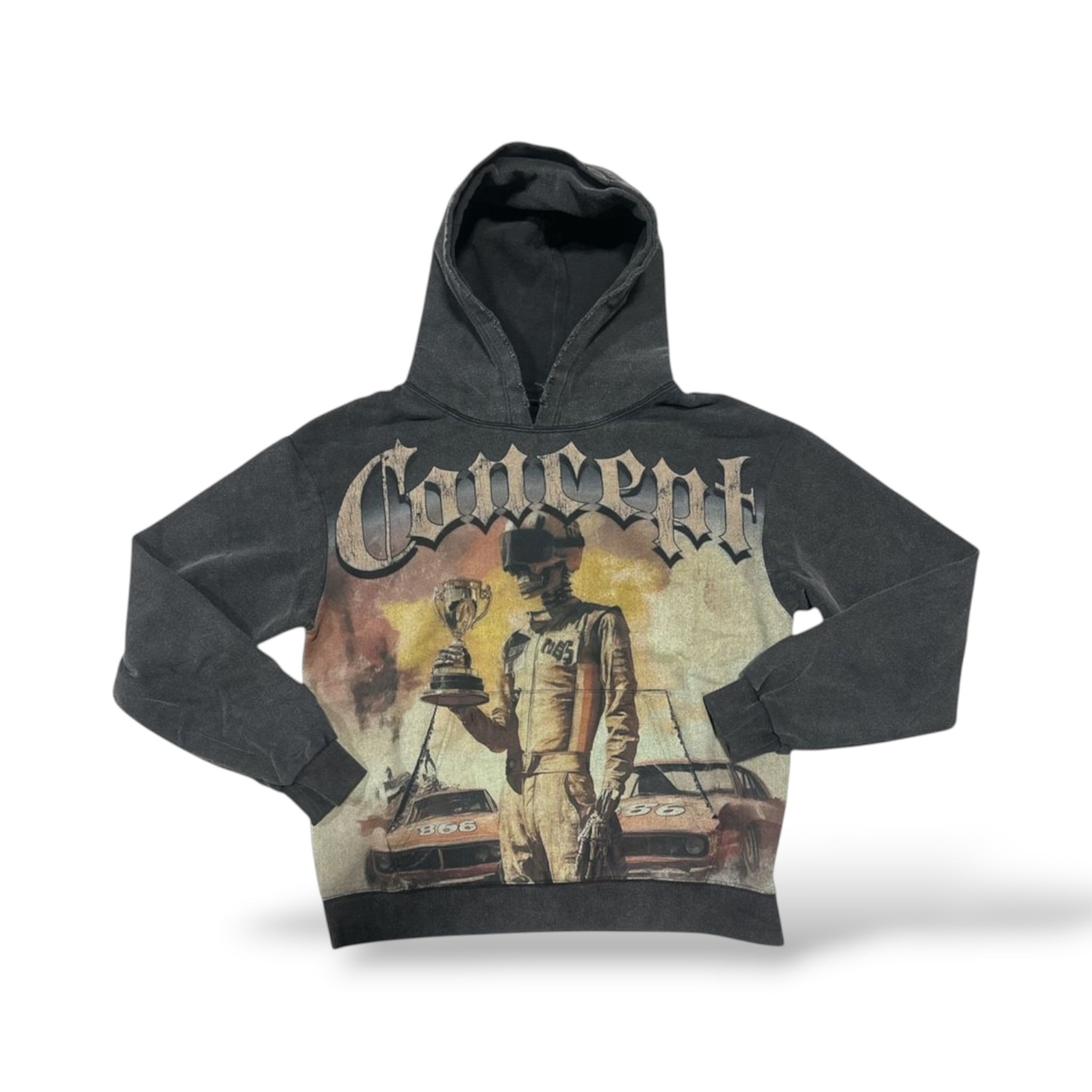 Concept 'Champion' Hoodie- Black Wash