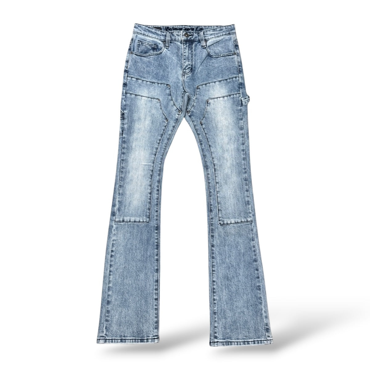 Vicious 'Vc1230' Premium Denim Stacked Jeans- Mud Blue