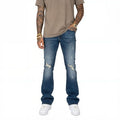 Vicious 'Vc1032' Rip & Repair Stacked Jeans- Indigo