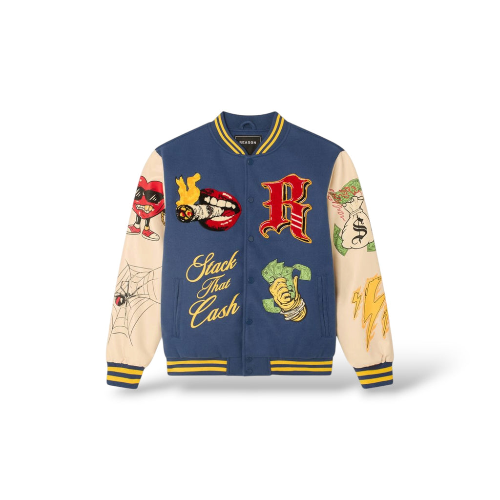 Reason 'Stack That Cash (213)' Jacket- Blue