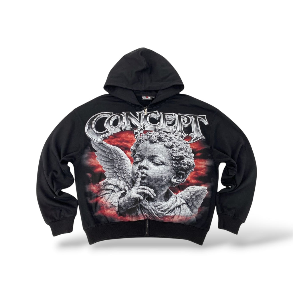 Concept 'Cherub V2' Hoodie-  Black