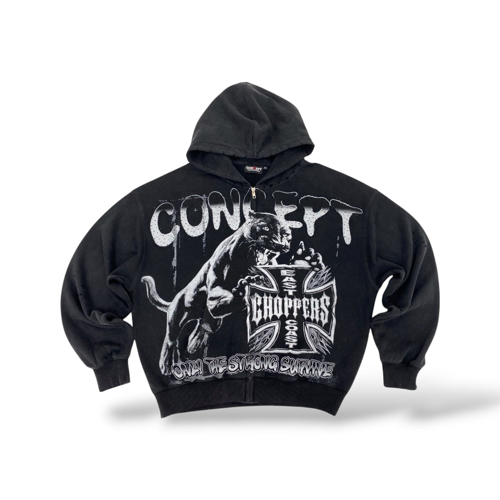 Concept 'Survival' Hoodie- Black Wash