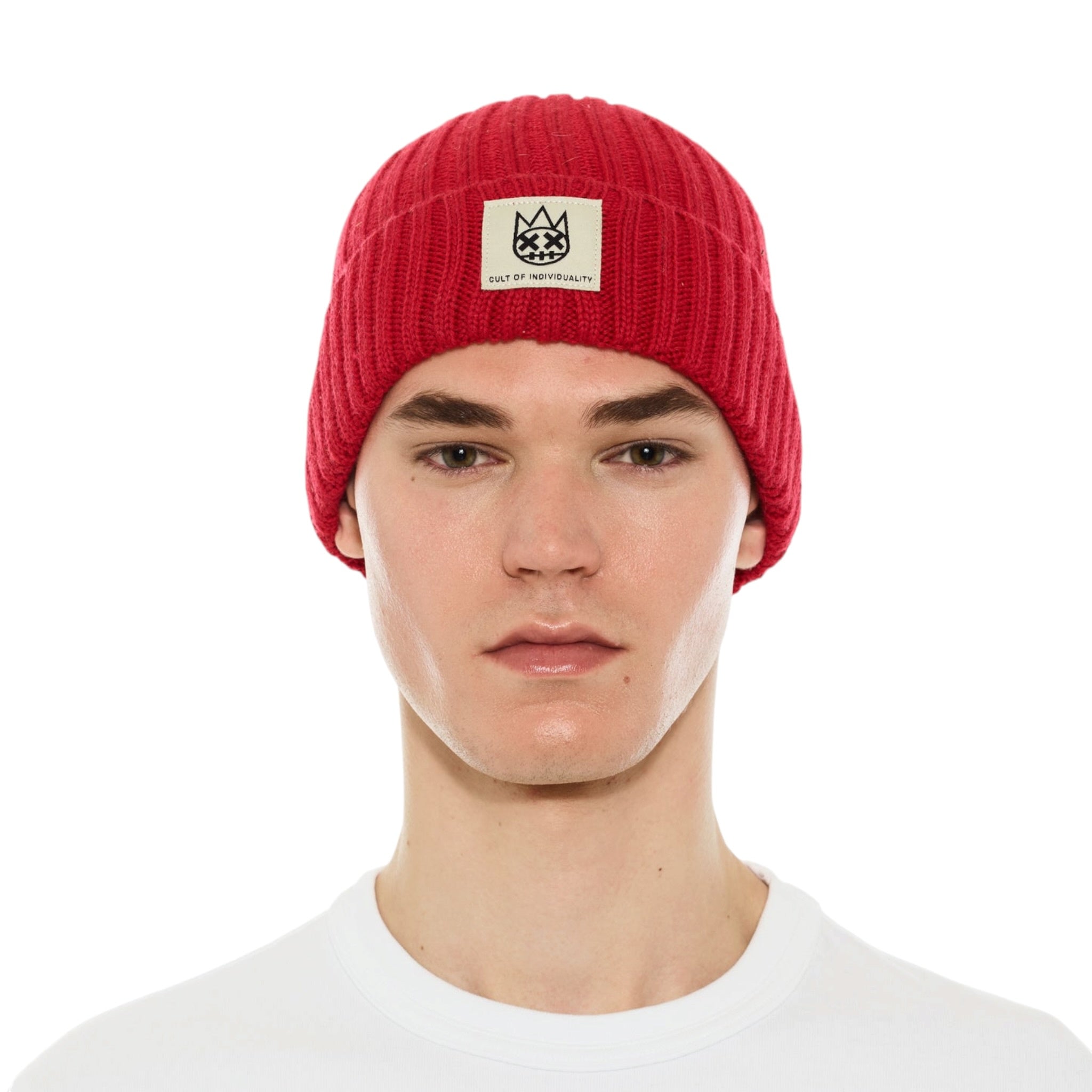 Cult 'Knit' Beanie- Rouge Red