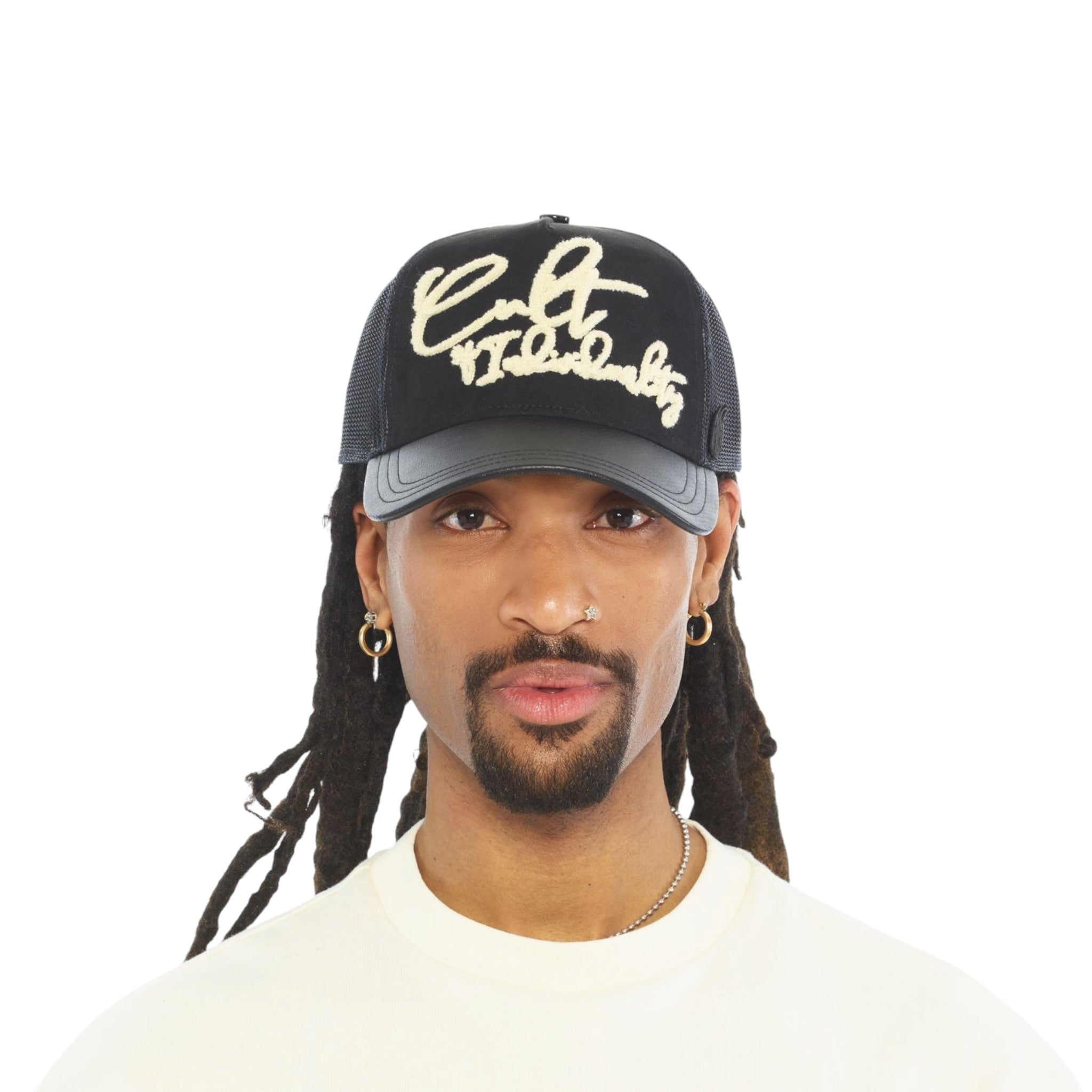 Cult 'Grasshopper EMB' Mesh Back Trucker Hat- Black
