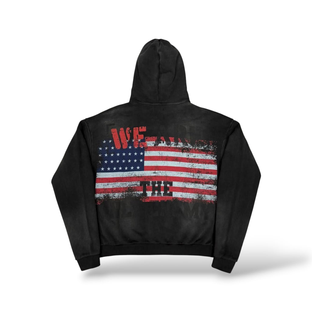 Prestige 'War Has Ended' Zip Up Hoodie- Black