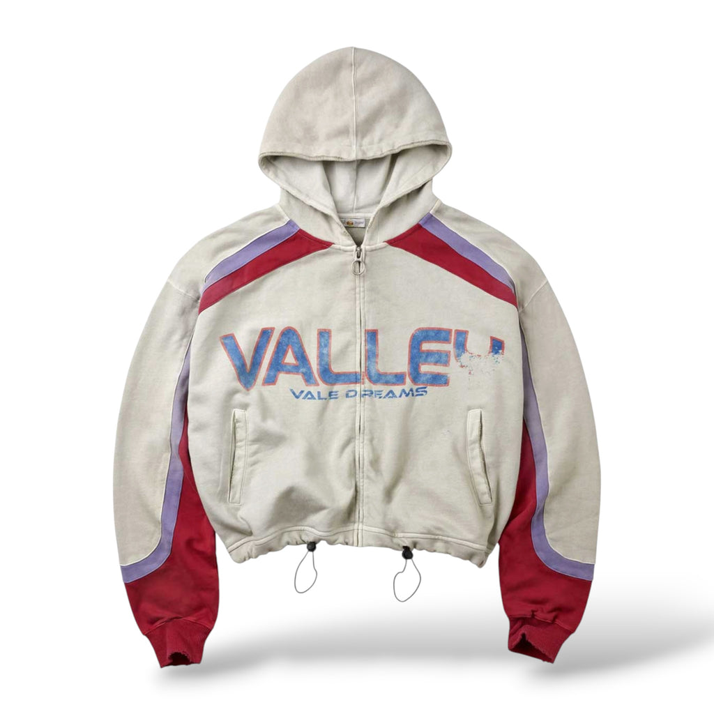 Vale 'Rocket' Zip Up Hoodie- White