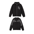 Forever 'FS Nylon' Track Zip Up Jacket- Black