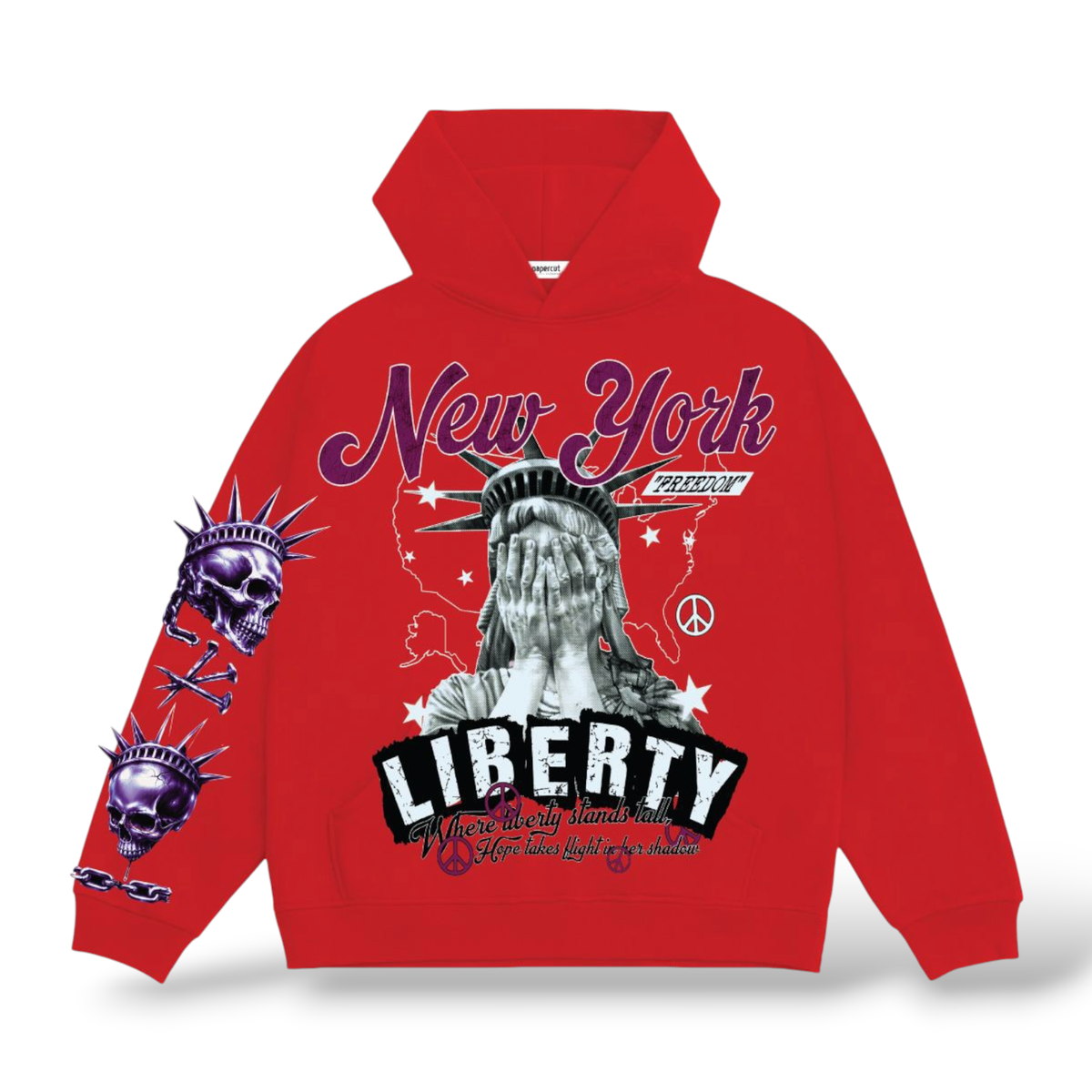 3Forty 'Liberty' Hoodie- Red