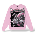 3Forty 'Dream State' Crewneck Sweater- Lt Pink