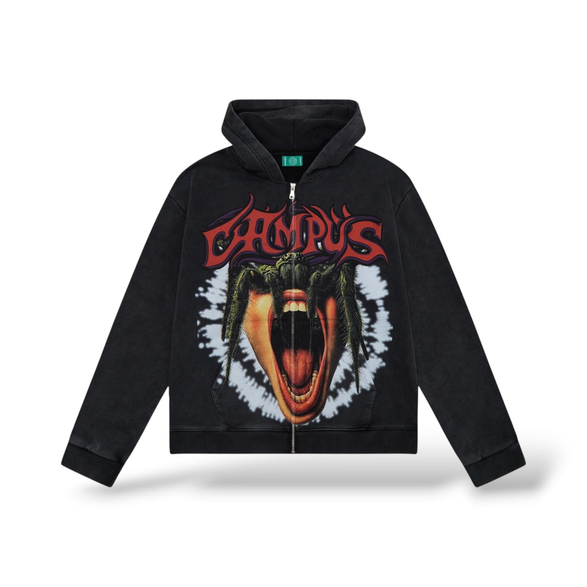Campus 'Void' Zip Up Hoodie- Black