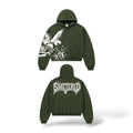 Shattered 'Catching Feelings' Zip Up Hoodie- Green