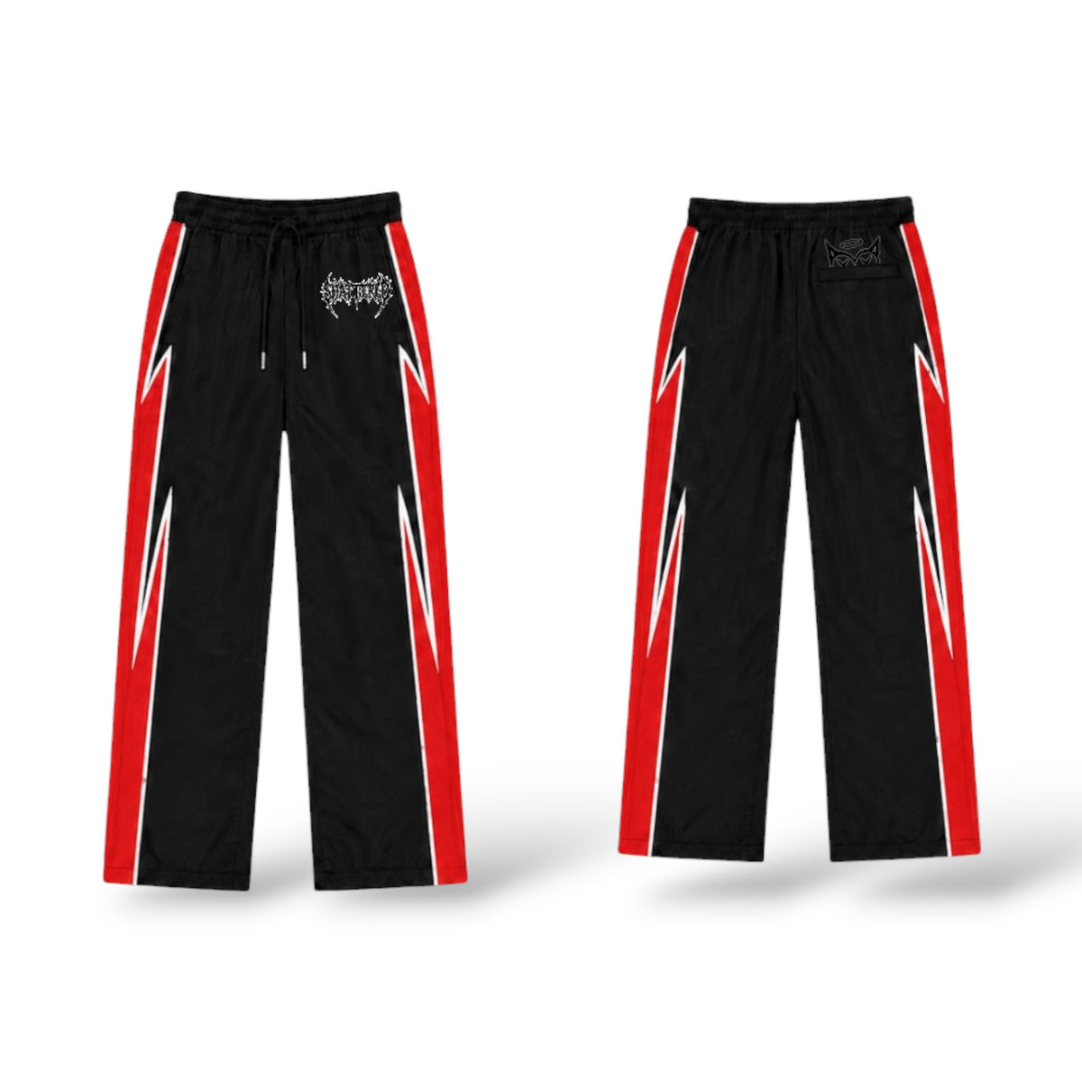 Shattered 'Nylon' Track Pants- Red