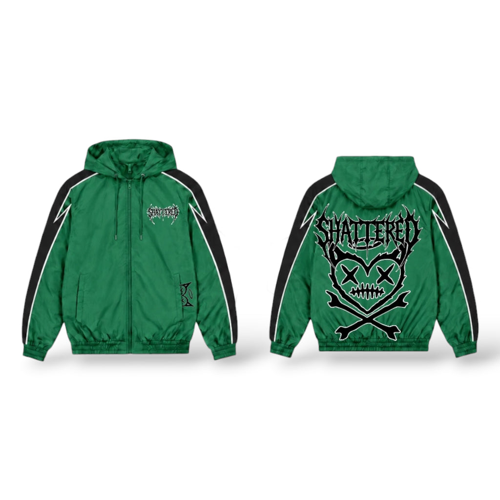 Shattered 'Nylon' Track Jacket- Green