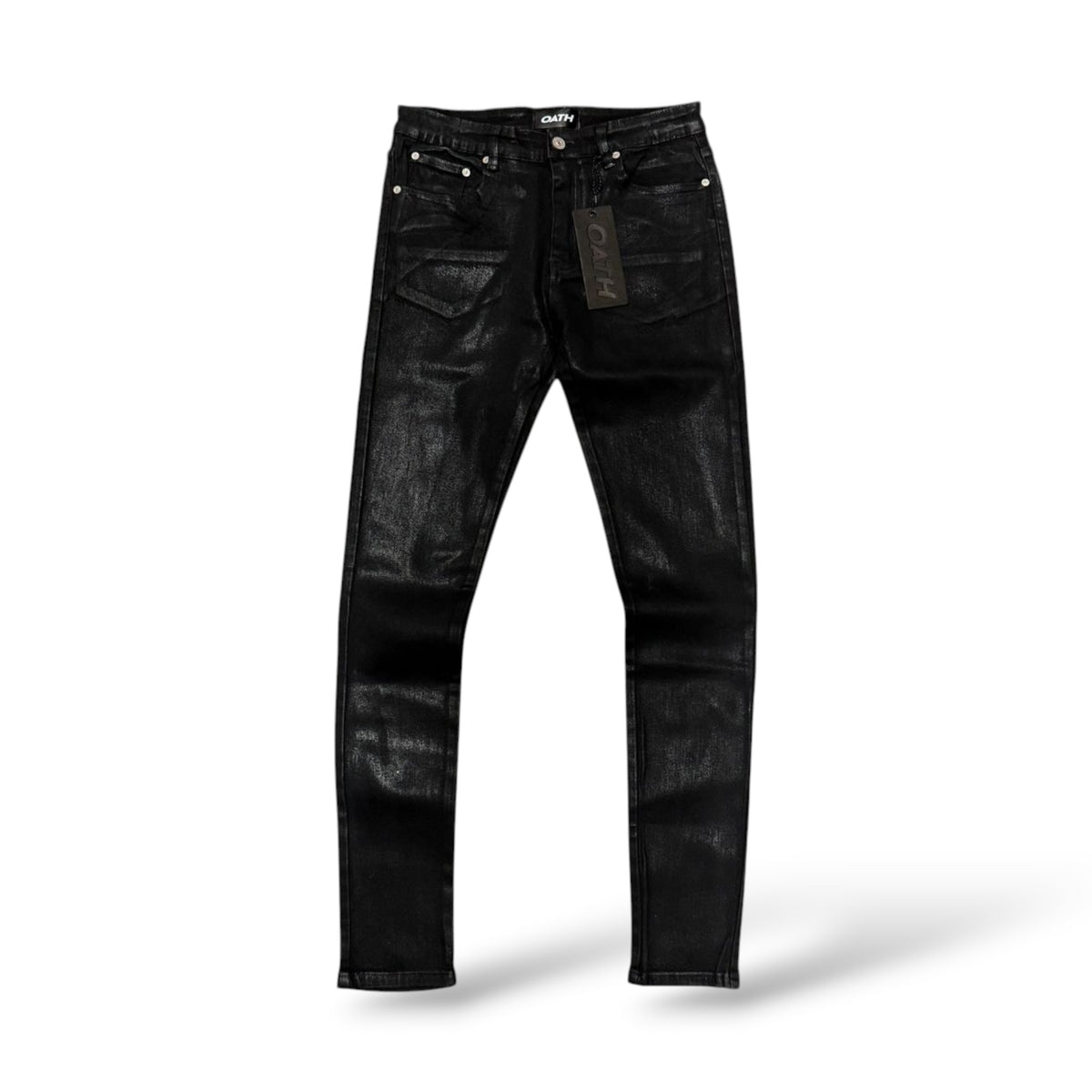 Oath 'Lucid' Wax Skinny Jeans- Black